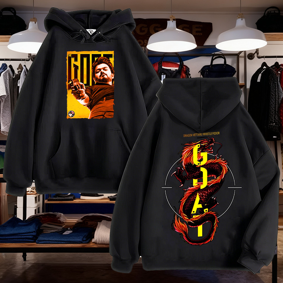 HOTThalpathy Vijay Baju Tshirt Thalpathy Vijay Kambing di Hoodie Cotton Baju