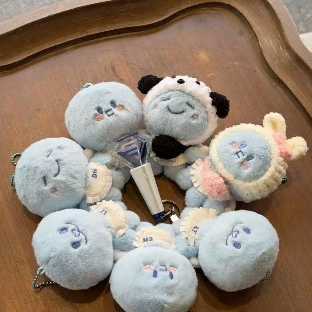 Kpop Idol Super Junior Plush กระเป๋าพวงกุญแจ SJ Market ตุ๊กตาของเล่นสีฟ้าตุ๊กตาพัดลมของขวัญ