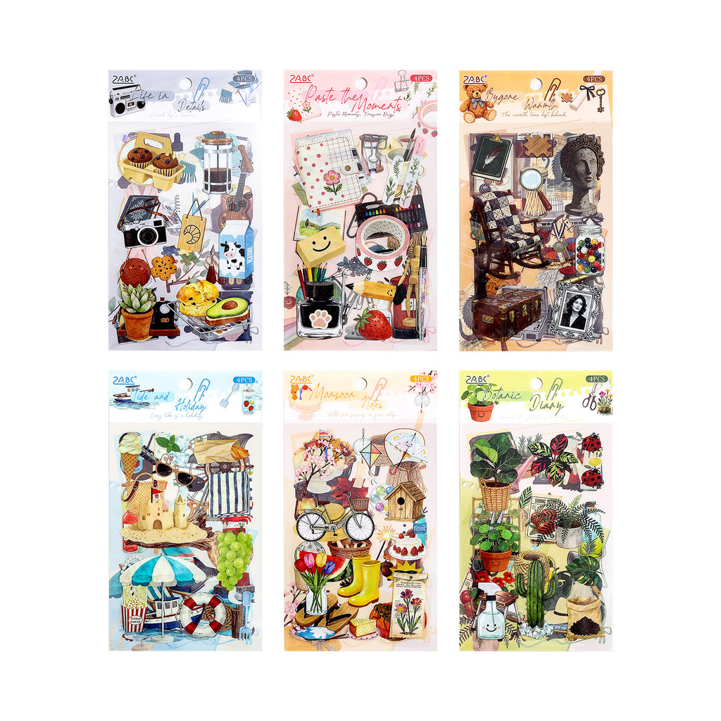4 ชิ้น Home Life Camping สติกเกอร์ Kawaii สัตว์โปร่งใส PET Scrapbooking Clipping อุปกรณ์ Decals สําหรับ Journaling Planner Collage Junk Journal Bullet อัลบั้มปฏิทินเคสโทรศัพท์ ราคา ถูกที่สุด ดีลบีเคเค แกลเลอรีภาพที่ 5