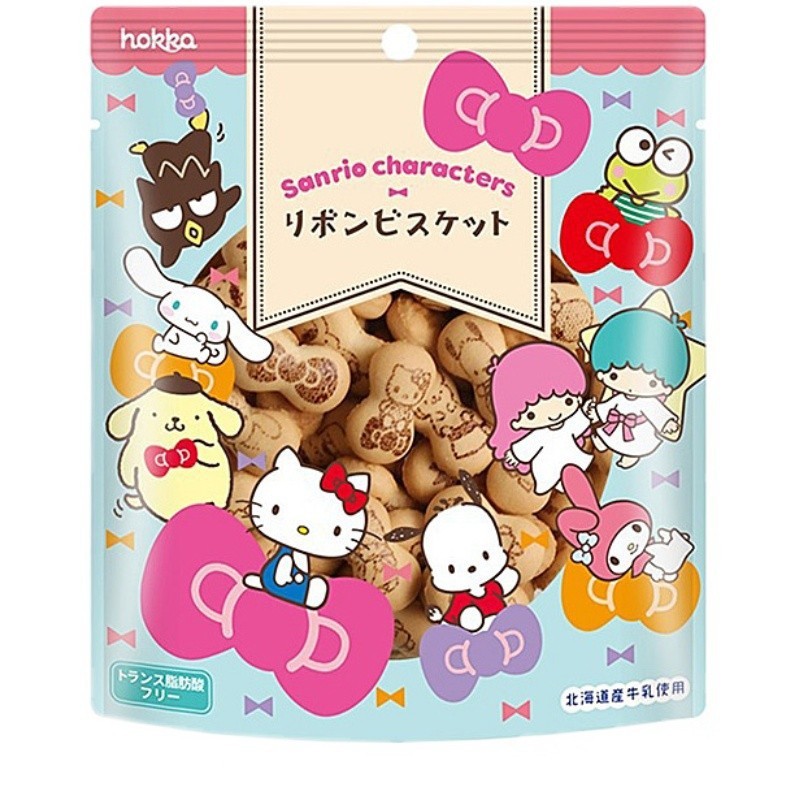 Hokuriku Seika ขนมนําเข้ารสนมบิสกิตโบว์ 0g Hello Kitty Children Hokka