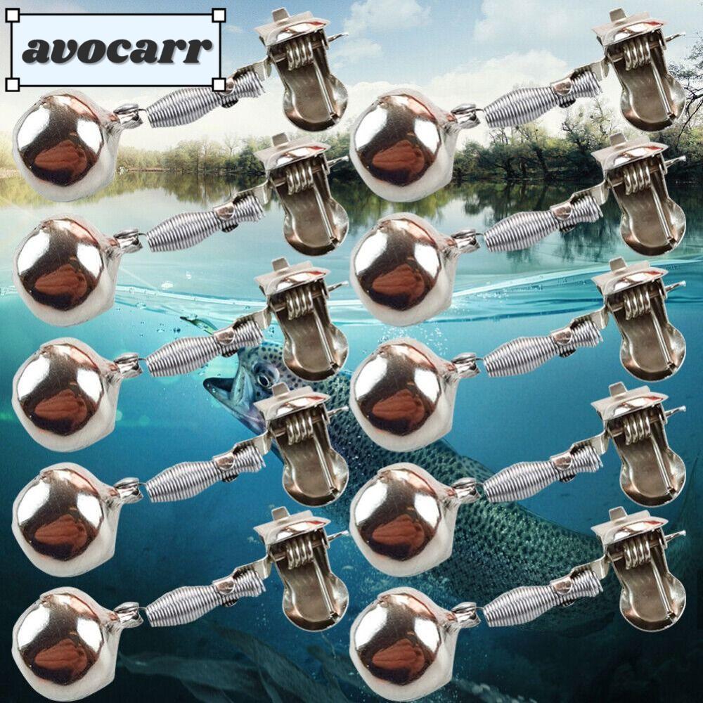 AVOCARR กระดิ่งปลุกตกปลา 10 ชิ้น สแตนเลสรักษ์สนิม ทนทานต่อสภาพอากาศ