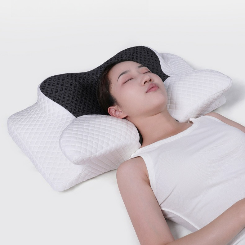 Butterfly Memory Foam Ergonomic Pillow Neck Support Bantal Leher Ergonomik Bentuk Rama-Rama