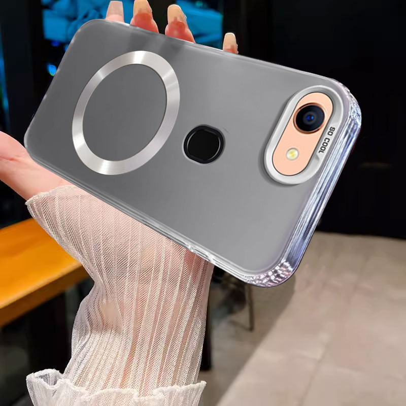 เคสสําหรับ OPPO F5 F7 Magnetic Wireless Color Silver เคสโทรศัพท์ดีไซน์ใหม่ SJSFDDR UABE