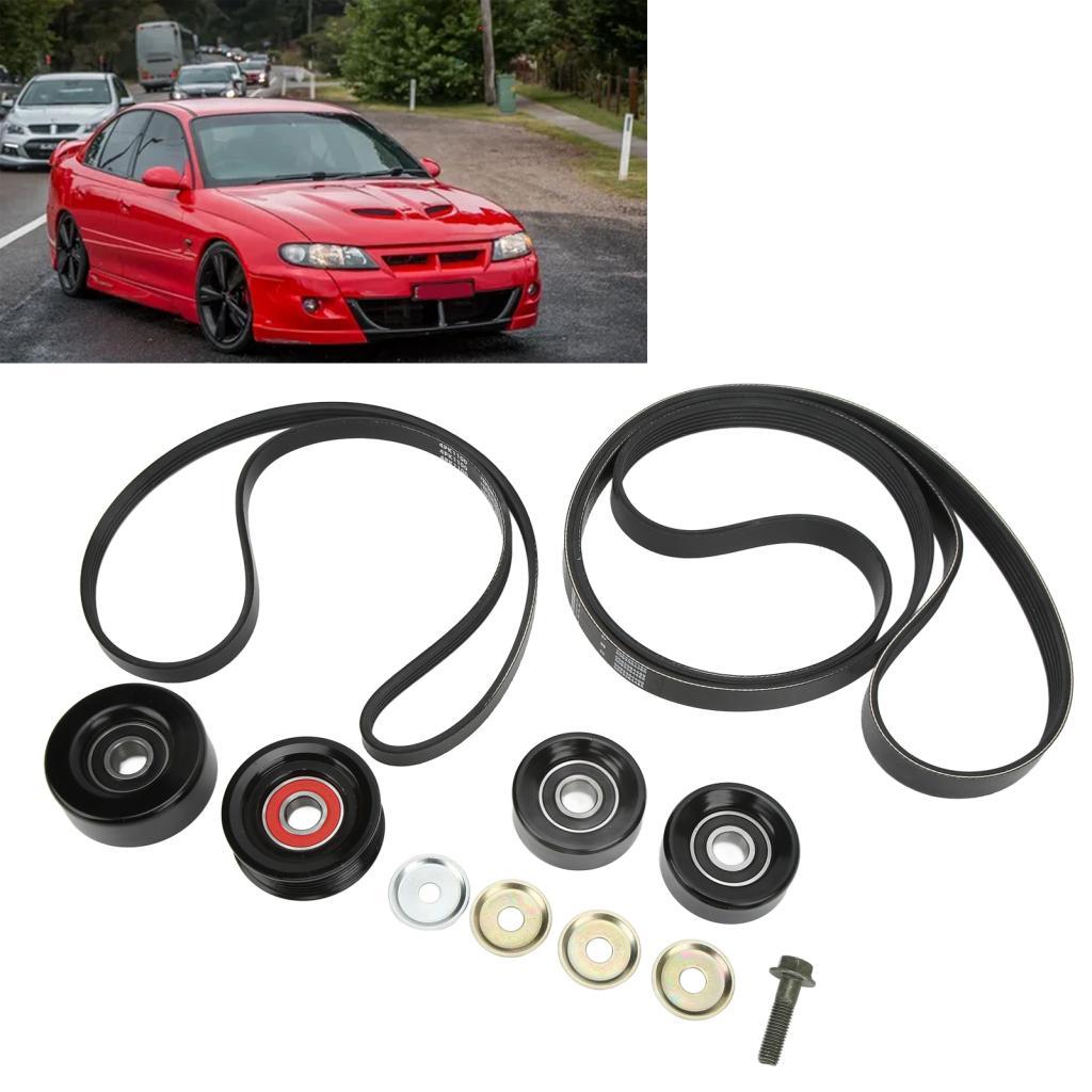 Ssrroo Belt Idler and Pulley Kit FYE337042 เสียงต่ําสําหรับ VT VX VU VY V8 LS1 LS2 GEN3 5.7 6.0L