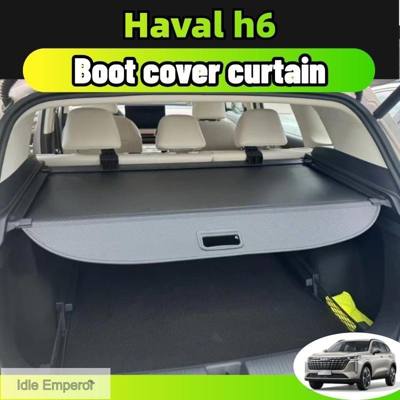 Gwm Haval H6 2022-2025 ม่านบังสัมภาระ ม่านหลังรถ ม่านรางเลื่อนเก็บของท้ายรถ สำหรับ การปกป้องความเป็นส่วนตัว ลำต้น คาร์บอ
