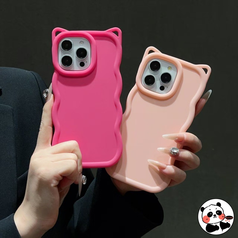 SAMSUNG หูแมว 3D คลื่นเคสโทรศัพท์สําหรับSamsung Galaxy A12 M12 F12 A11 M11 A10 A10S A02 A02S M02S A2