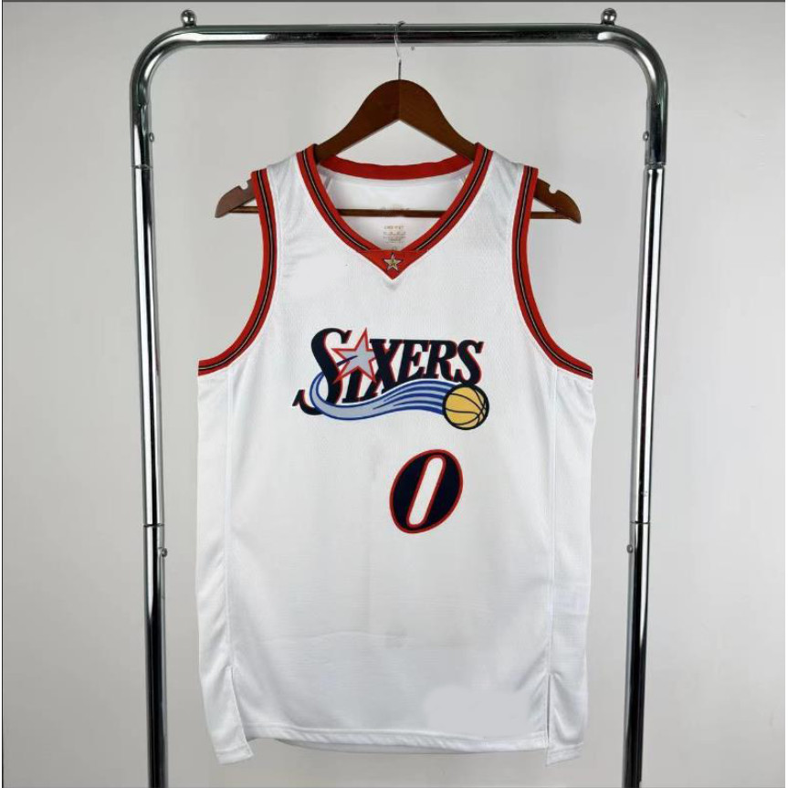 [กดร้อน]2026 เสื้อบาสเก็ตบอล Philadelphia 76ers Have Logo George Allen Iverson City Edition Jersey