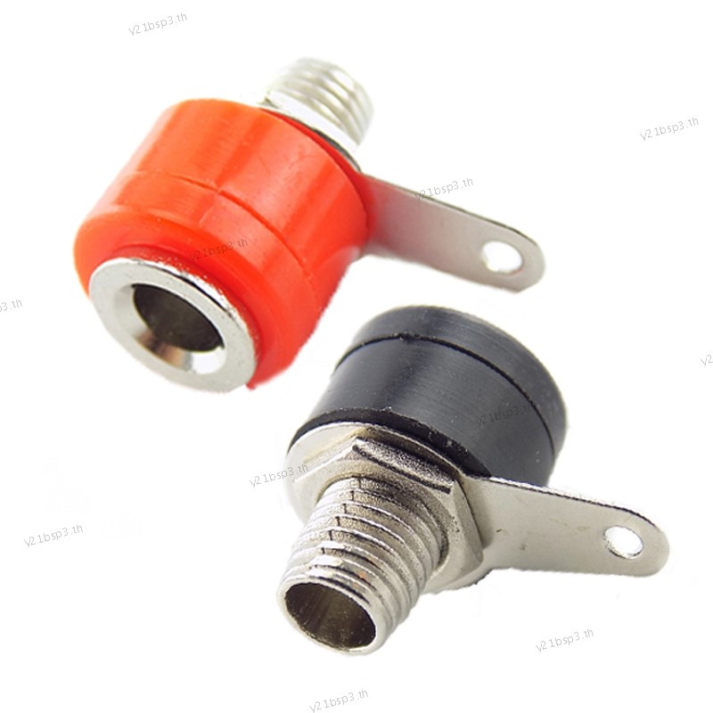 Binding Post Female Socket Jack 2-PCS/1-PAIR RED+BLACK Banana Plug Connector 21TH3