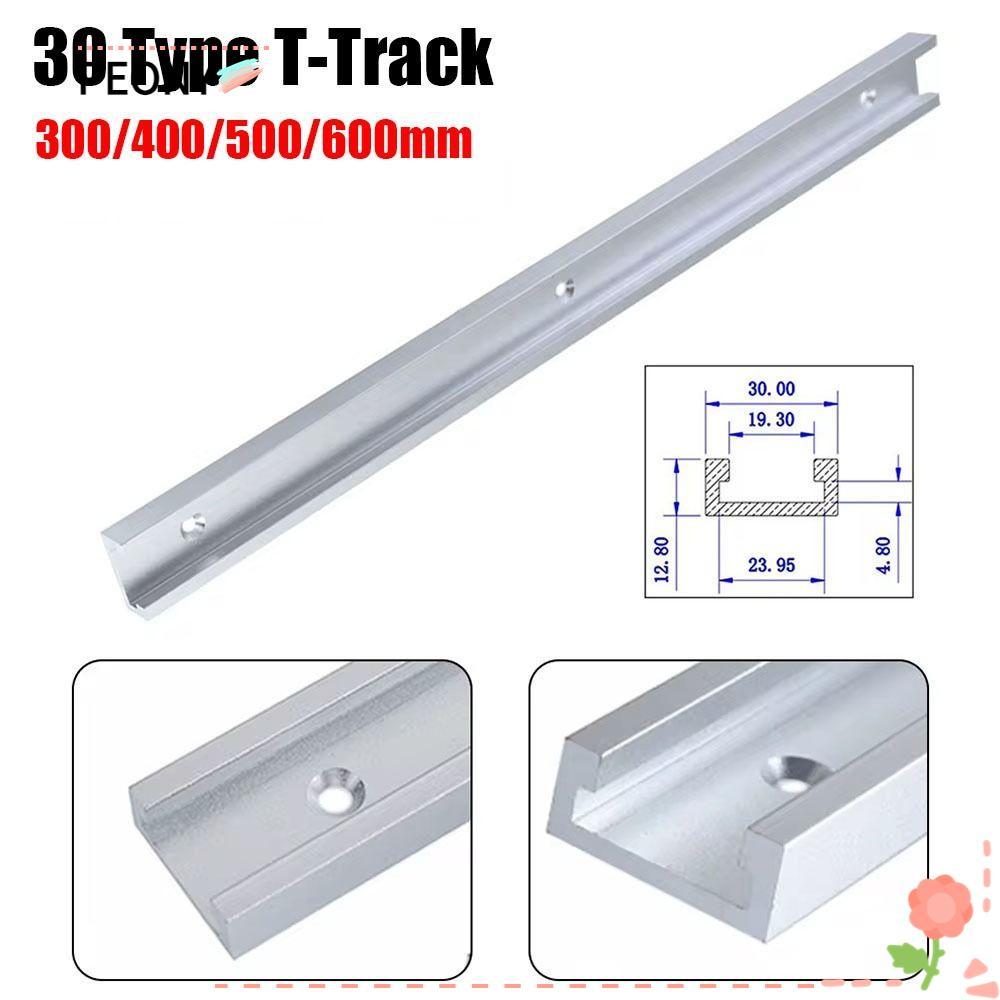 PEONYPAVILION 1 ชิ้น T-Track, รางท่องเที่ยวสไลด์ 300-600 มิลลิเมตร T-Slot Track, 30 ประเภท T Slider 