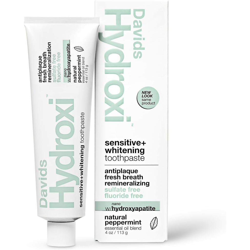 Davids Hydroxi Fluoride Free Nano Hydroxyapatite Toothpaste สําหรับ Remineralizing Enamel & Sensitiv