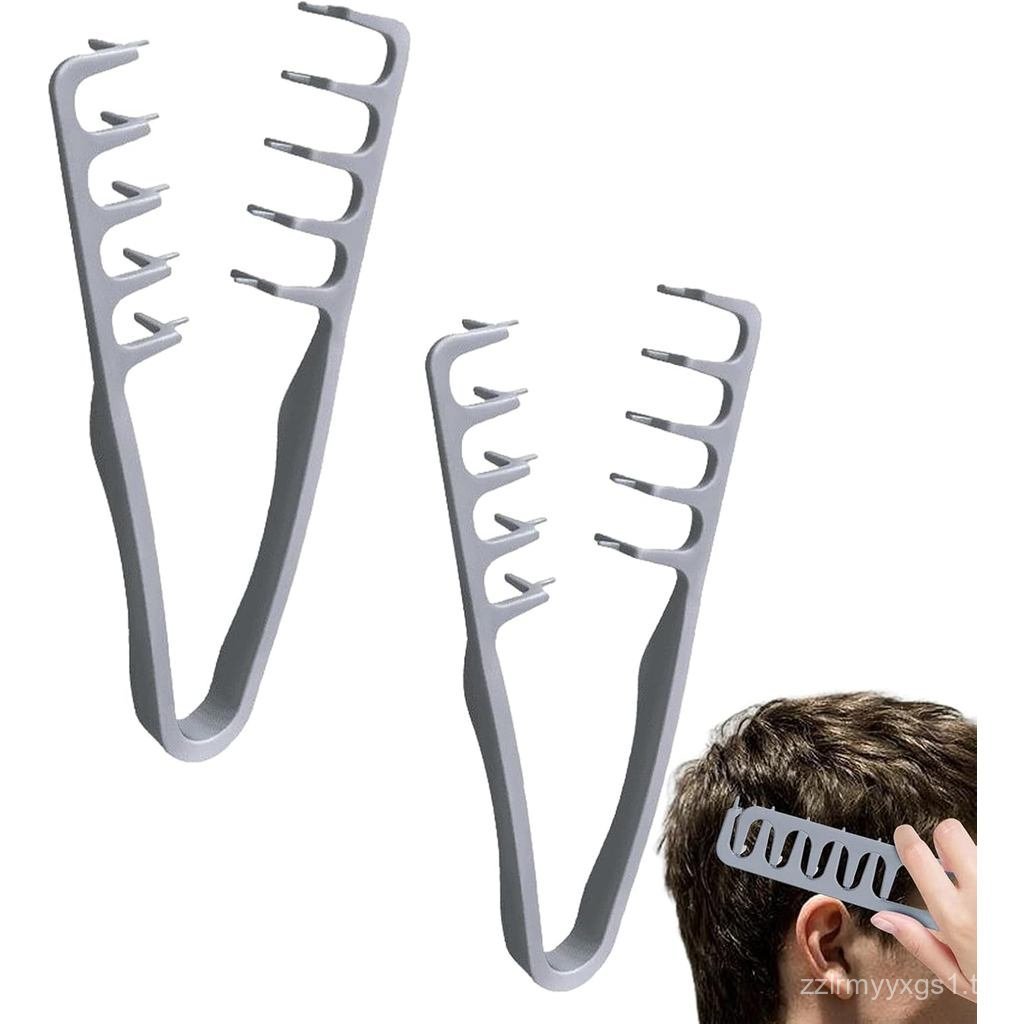 2pcs Texture Comb, Men's Wide Tooth Styling Comb Volumizing Combs, Roots Volume Tool, Grooming Acces