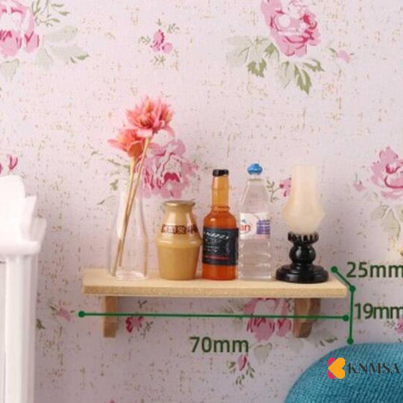 KNMSA] 1:12 Doll Studio Miniature Wood Wall Shelf Model Furniture Accessories ns Originalnnnnคอเต่าm