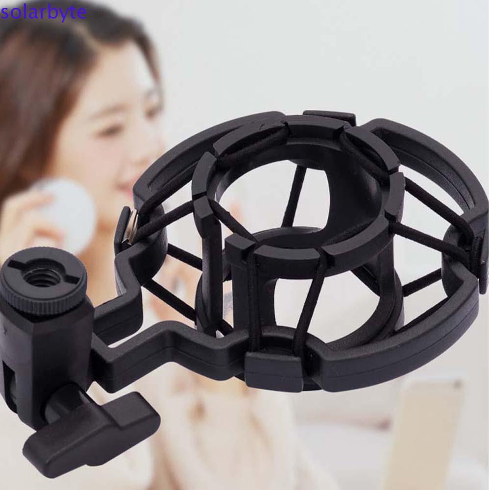 SOLARBYTE Mic Shock Mount Live Broadcast ไมโครโฟนพลาสติก Mount Holder Mic Suspension Condenser ขาตั้