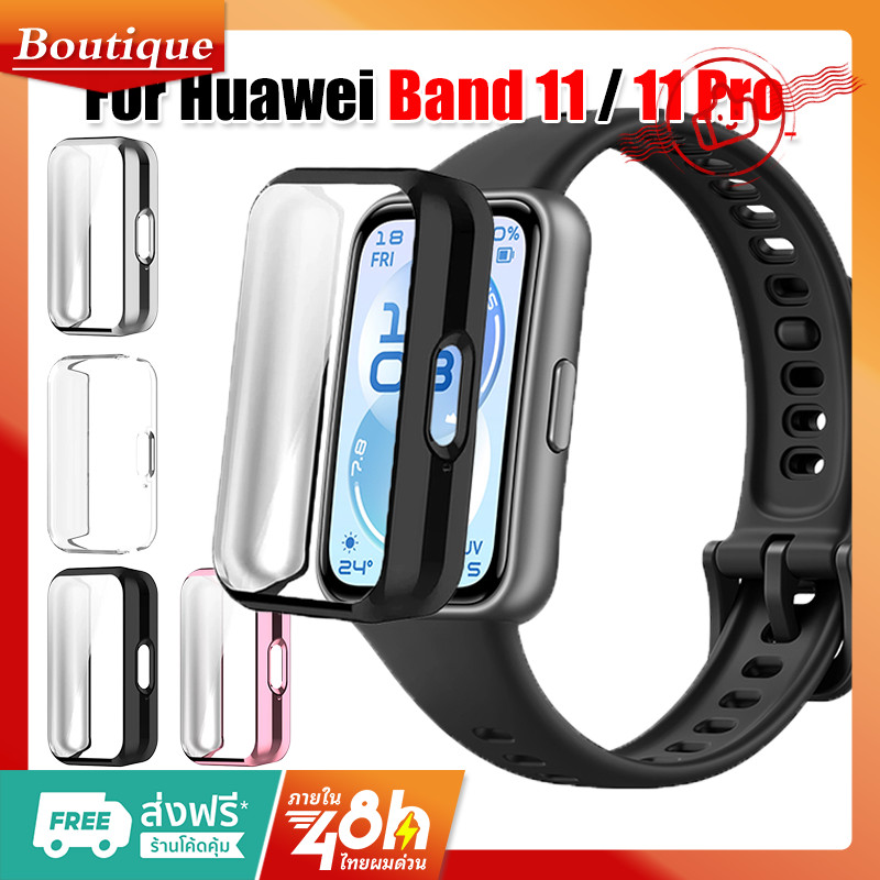 กระจกนิรภัย All-in-One สําหรับ Huawei Band 11 11Pro 11 Pro ครอบคลุมเต็มรูปแบบป้องกันหน้าจอกันกระแทกฝาครอบกันชนกรอบกันชนนาฬิกากรณี