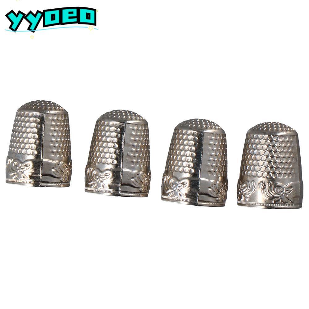 YYOEO 4 ชิ้น, 1.4*1.7*2.3 ซม./0.55*0.67*0.9in โลหะเย็บ Thimbles, เย็บปักถักร้อย DIY จักรเย็บผ้าเครื่องมือเย็บมือ – โปรปัง