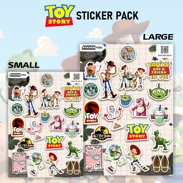 19 ชิ้น TOY STORY สติกเกอร์แพ็ค | สติ๊กเกอร์ไวนิลลามิเนตพรีเมี่ยม | กันน้ํา