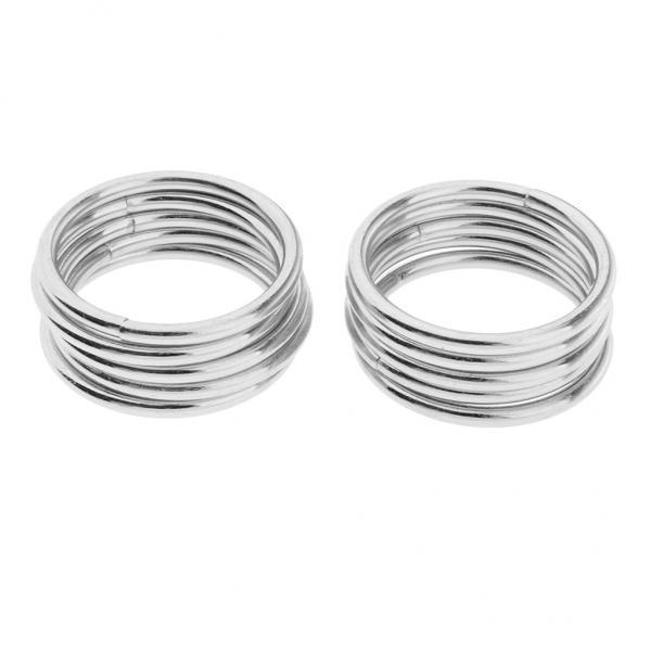 [Simhoa1] 3X 10 ชิ้นเหล็กเชื่อมโลหะ Dream catcher แหวน Macrame Hoop Loop Craft Silver
