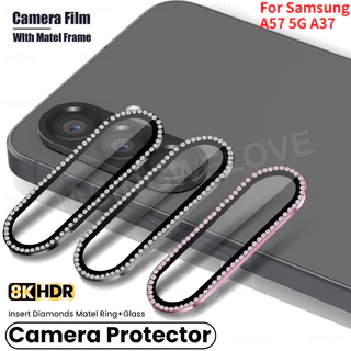 SAMSUNG ป้องกันหน้าจอสําหรับSamsung Galaxy A57 A37 A17 A37 A27 LTE 4G 5G 2026 เลนส์กล้องเพชรโลหะProtectorแก้วกลับเลนส์แหวนฝาครอบ