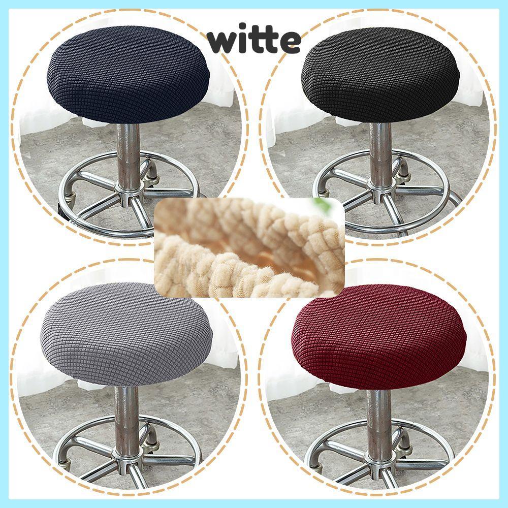 WITTE ผ้าคลุมเก้าอี้ทรงกลมยืดได้ป้องกันการเปรอะเปื้อนปลอกเก้าอี้ที่นั่งหนา