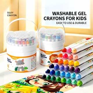 Children's Water Soluble Painting Stick Crayons Gouache Watercolor All-in-One Silky Crayons