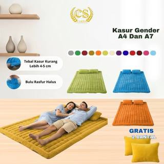CS A7 Kasur Gender JUMBO Bulu Rasfur Warna Polos Kasur Lantai Santai Kasur Premium Free 2 Bantal