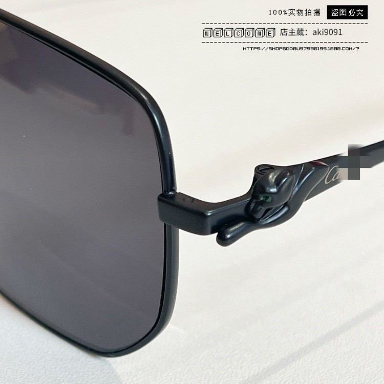 O6T9 Ca---er Unique Metal Square Frame Sunglasses for Women, Fashionable Shades for Trendy Men ct056