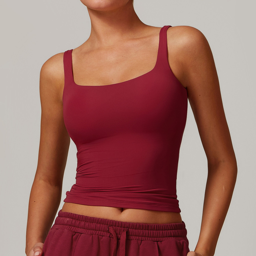 Yoga Top Quick-Drying Gym Wear ชุดกีฬาวิ่งด้านนอก