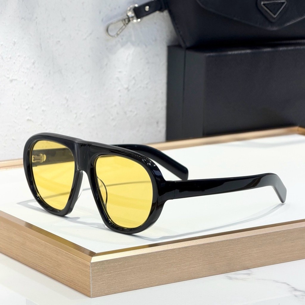 I02D Pra** CO5European and American large-frame aviator sunglasses for women, trendy retro high-end 
