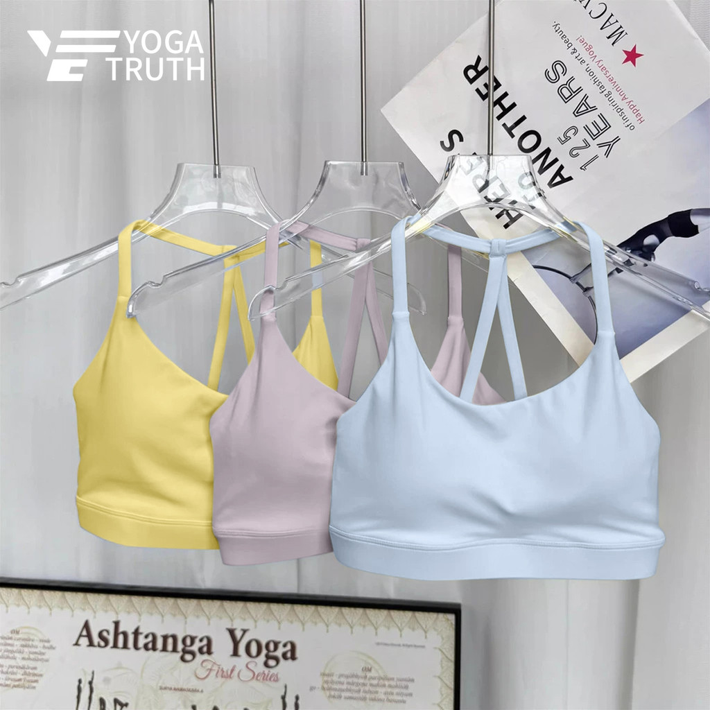 【YOGATRUTH】สปอร์ตบรา สายคล้องไหล่ แบบบาง สวยงาม สําหรับเล่นโยคะ