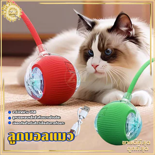 ลูกบอลแมว ลูกบอลมีหาง ของเล่นสําหรับสัตว์เลี้ยง ของเล่นแมวช่วยคลายเครียด เรืองแสง สนุก ทนแรงกัด 360 องศา Type-C