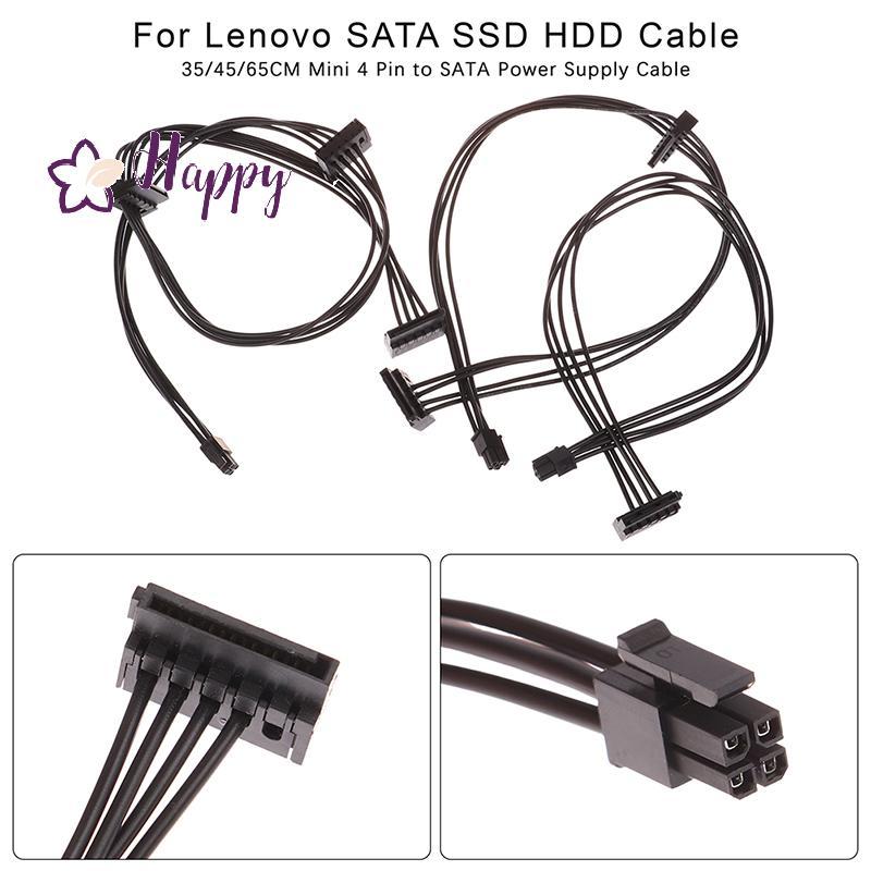 <Happybay> 1Pc 35/4/65 ซม.Mini 4 Pin to SATA Power Supply Cable สําหรับ Lenovo บอร์ดหลักอินเทอร์เฟซ SATA SSD HDD Cable ลดราคา