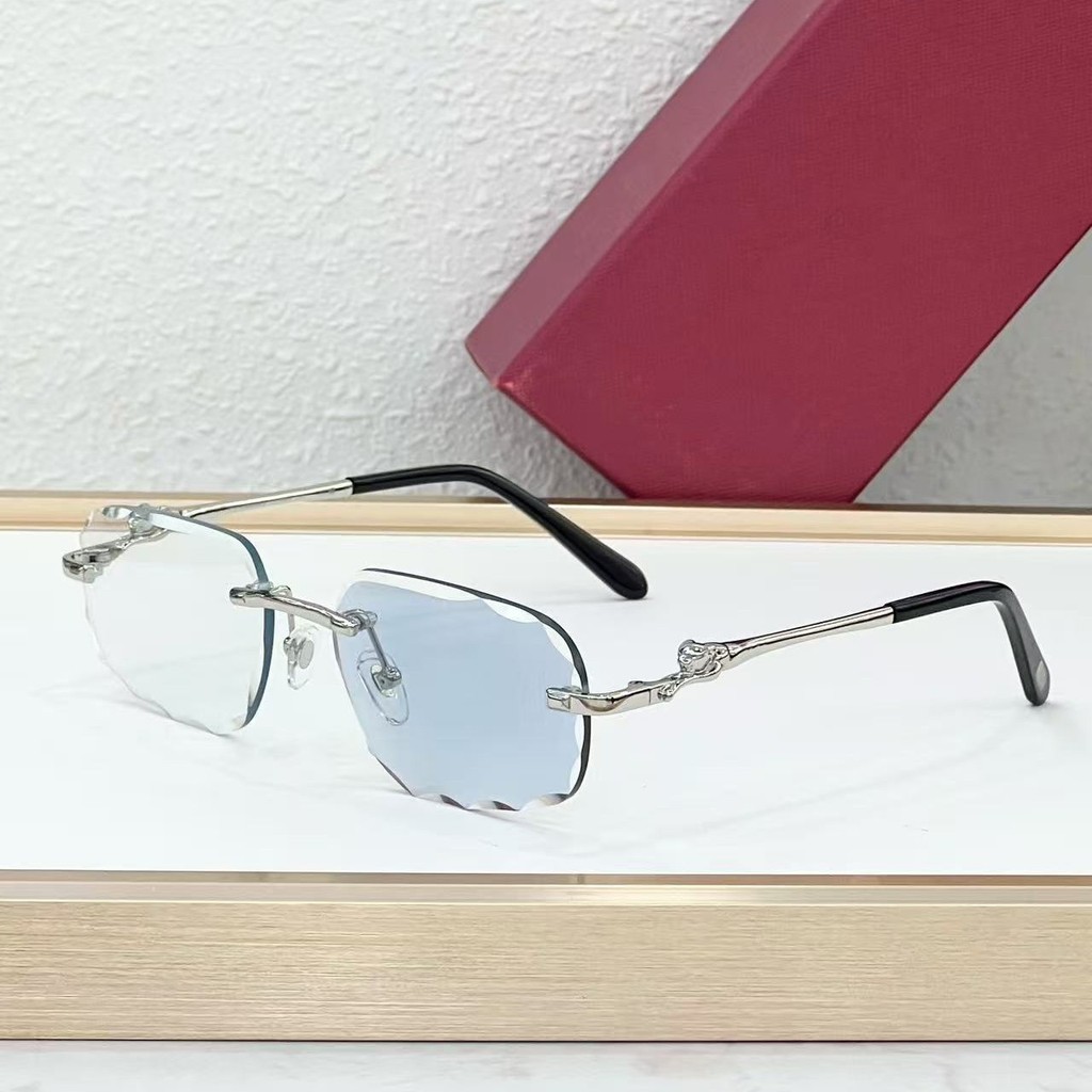 NFDL Car 0281New Light Luxury Fashion Frameless Diamond CT Vacation casual unisex photochromic sungl