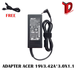 65W ADAPTER ACER 19V3.42A*3.0X1.1 / Acer notebook charger cable + free power cord
