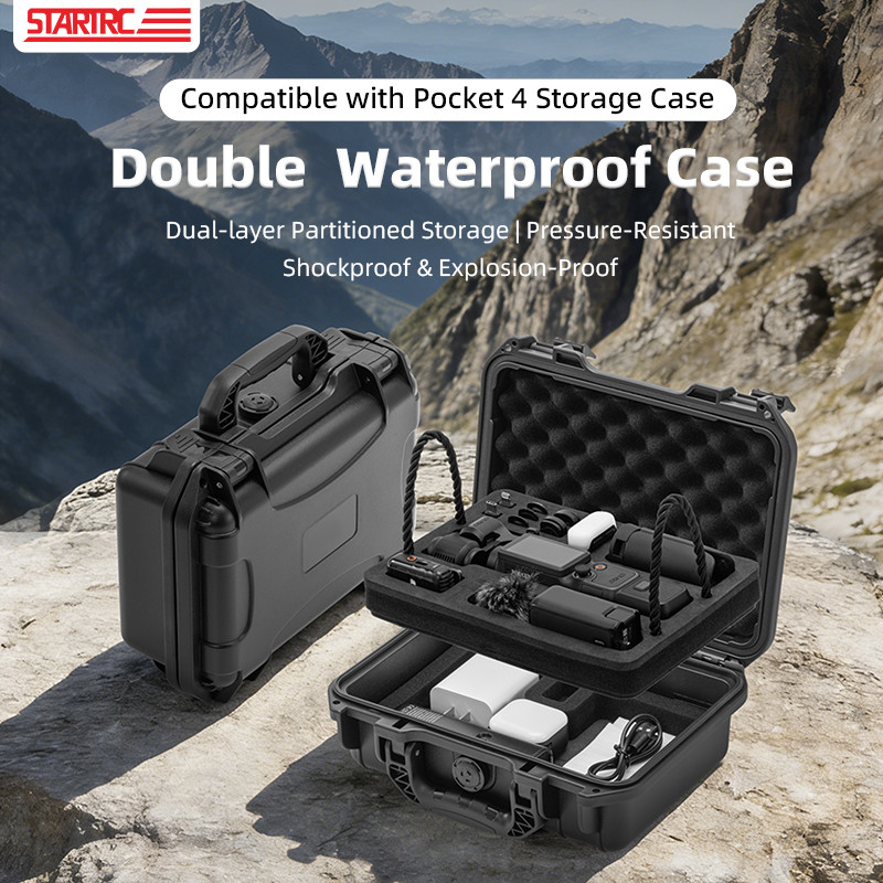 สําหรับ ดีเจ ออสโม DJI POCKET4 ชุดรอบด้านกล่องป้องกันการระเบิดเปิดแม่พิมพ์ที่แม่นยําทนต่อการสึกหรอทนต่อแรงกดป้องกันการชนกันและกระเป๋าหล่น 4 จําเป็นสําหรับกลางแจ้ง ตร ราคา ถูกที่สุด ดีลบีเคเค