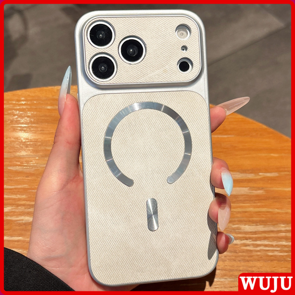 วูจู เคสแม่เหล็กพรีเมี่ยมพื้นผิวเข้ากันได้สําหรับ ไอโฟน 17 16 15 14 13 12 11 มือโปร สูงสุด, พร้อมสีบาง, ดูดซับแรงกระแทกและหรูหรา