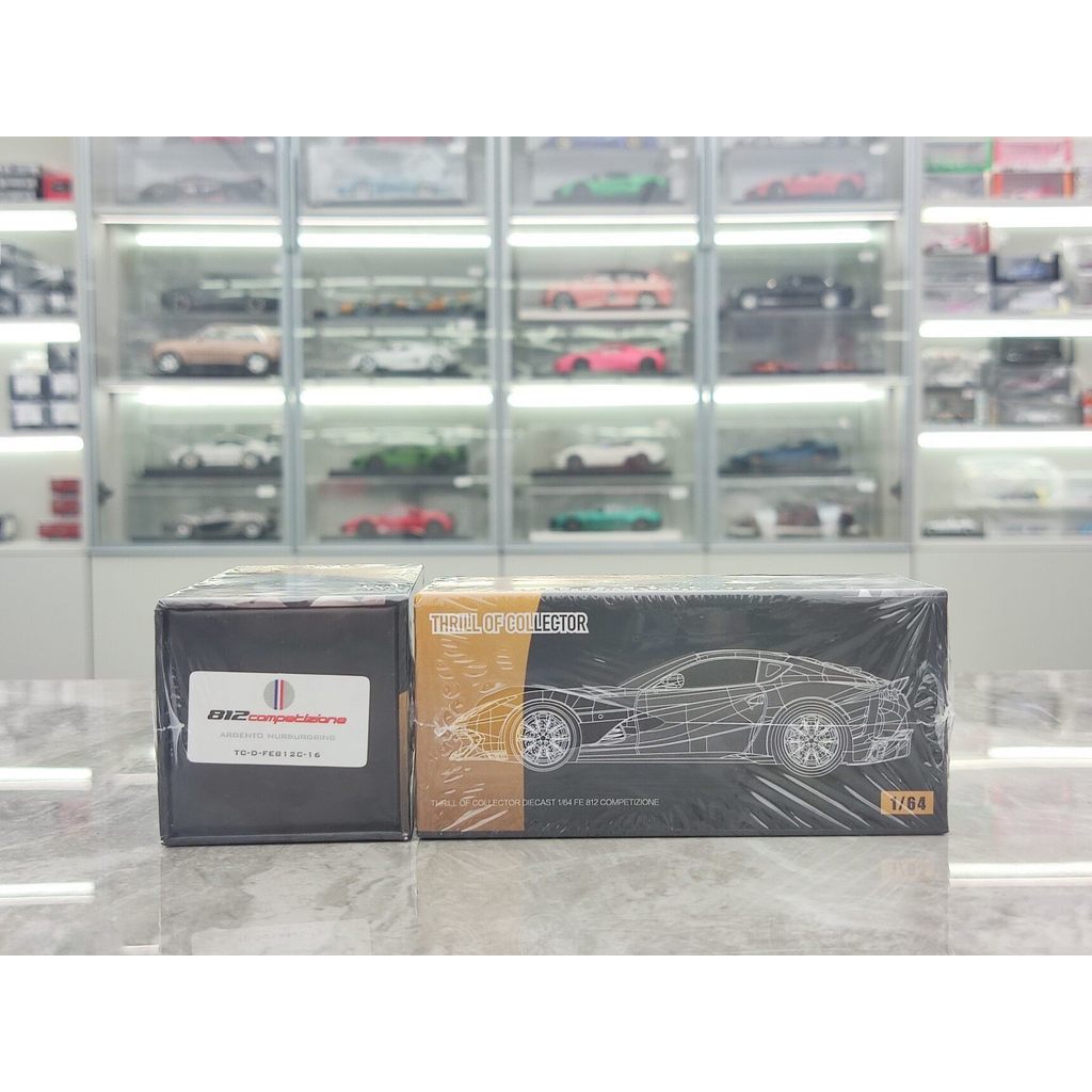 现货1TOC 1/64 法拉利 812 Competizione ARGENTA NURBURGRING/FRENCH TRICOLORE STRIPE TOC 1/64 法拉利 812 Compet
