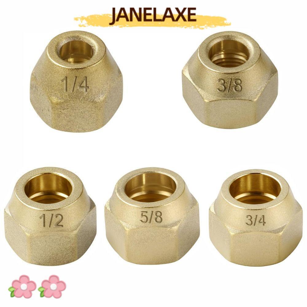 JANELAXE932JN Flare Tube ฟิตติ้ง, 5/16 "1/8" 3/4" 1/4" 3/8"1/2" ทองเหลือง Flare Nut, Thicken ชิ้นส่ว