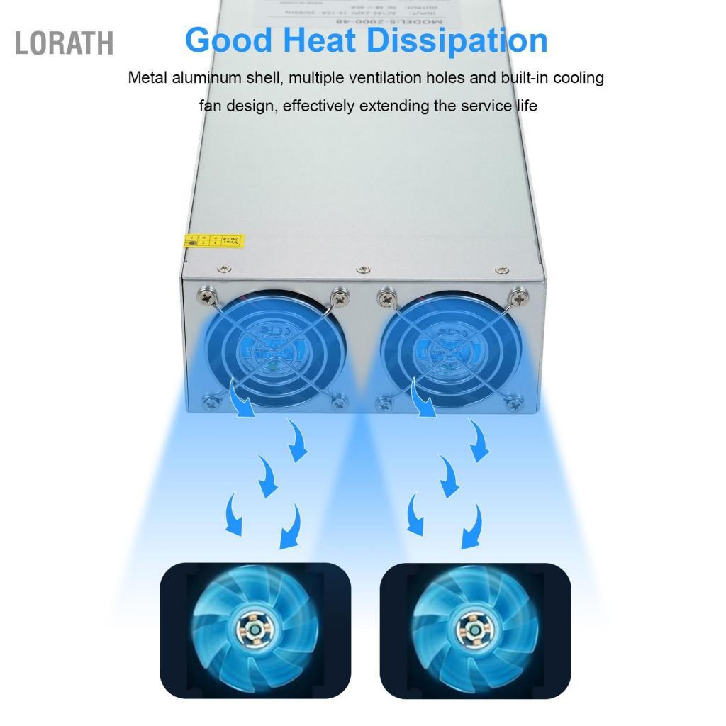 Lorath Lorath Switching Power Supply DC 48V 40A 2000W อะแดปเตอร์หม้อแปลงแรงดันไฟฟ้า AC 185 V-240 V ถ