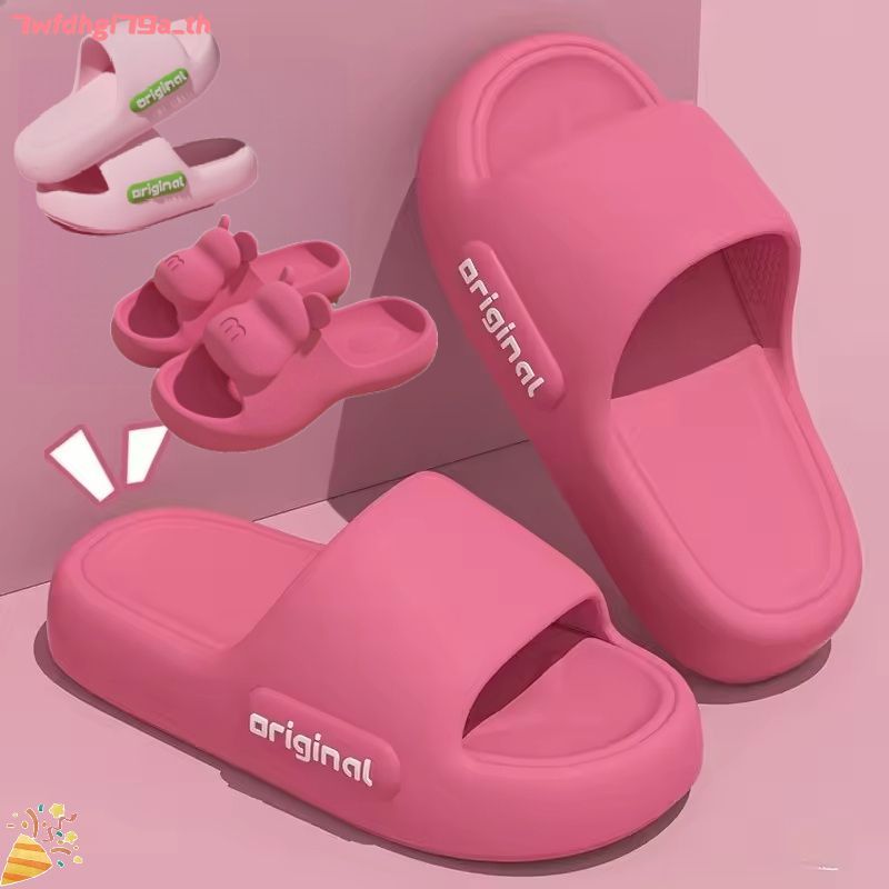 【COD】【36-41】รองเท้าแตะคู่รักแบบแพลตฟอร์มสำหรับฤดูร้อน สวมใส่สบาย สีพื้น กันลื่น พื้นนุ่ม EVA