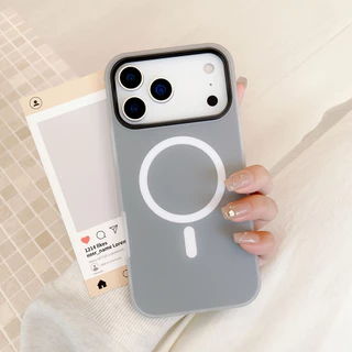 Candy Color Magnetic Silicone เคส for iPhone 13 16 17 Pro Max 11 15 14 12 Air 17promax 16promax เคสโทรศัพท์มือถือ