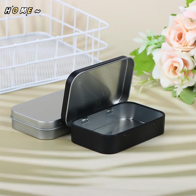 NewHOME Small Empty Tinlate Flip Storage Box Organizer for Money Coin Candy Key