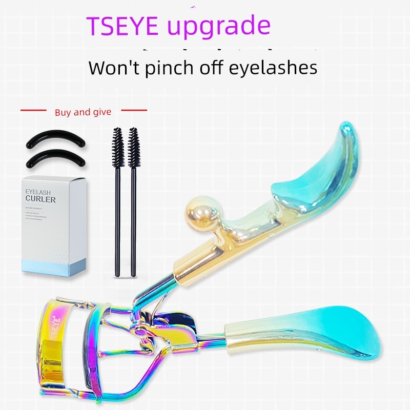 ดัดขนตา ที่ดัดขนตา TSEYE ที่ดัดขนตาสามเณรสีขาวดัดผมจัดแต่งทรงผมติดทนนานขนาดเล็กบางส่วนแบบพกพาช่างแต่
