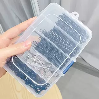 BJA Clear 5/6-grid แบบพกพาคลิปผมพลาสติกกล่องเก็บเครื่องประดับอุปกรณ์เสริม Organizer ในครัวเรือนอุปกรณ์การเดินทางฝุ่น BJA