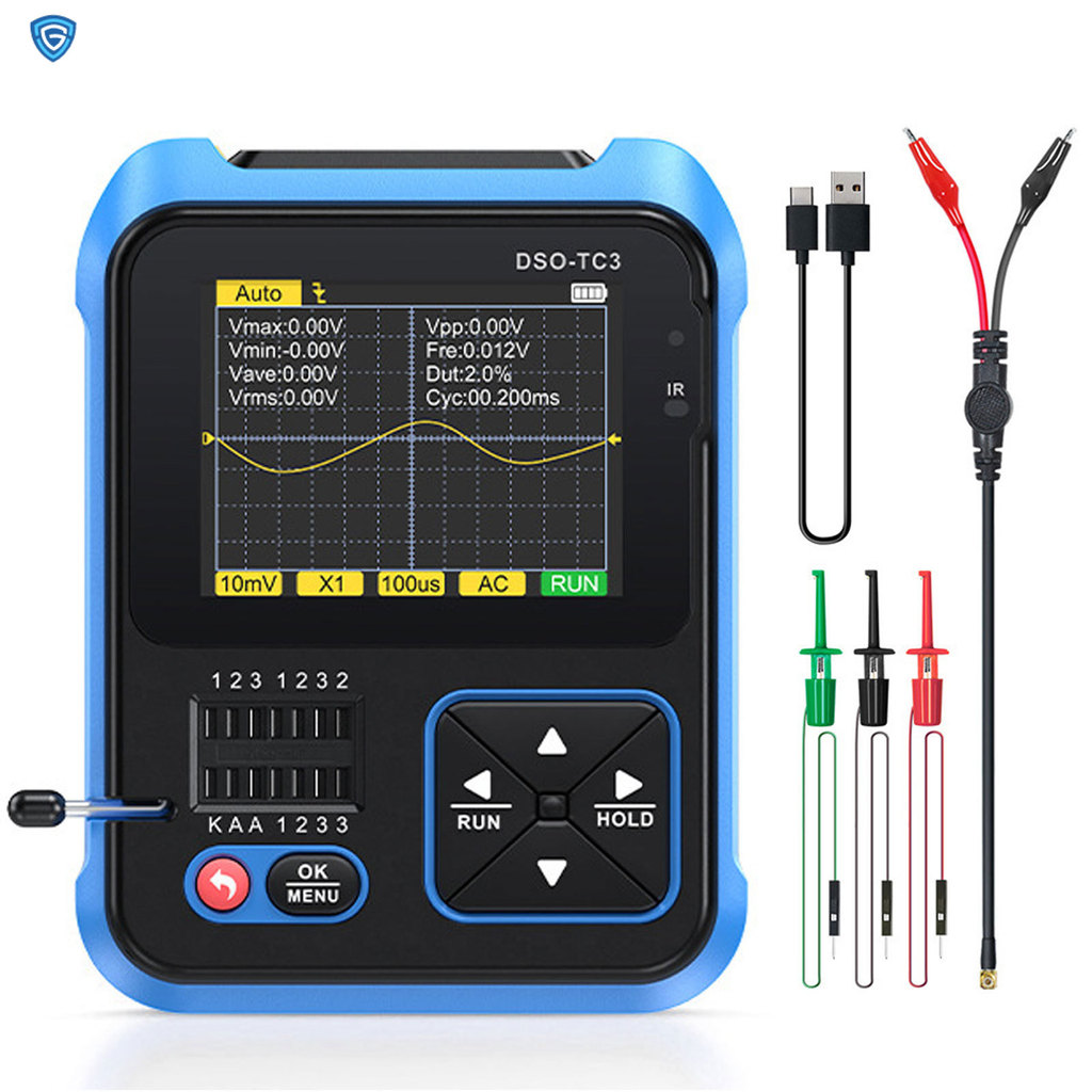 NEWARIVAL FNIRSI DSO-TC3 Digital Oscilloscope เครื่องทดสอบทรานซิสเตอร์ฟังก์ชั่นสัญญาณเครื่องกําเนิดไ