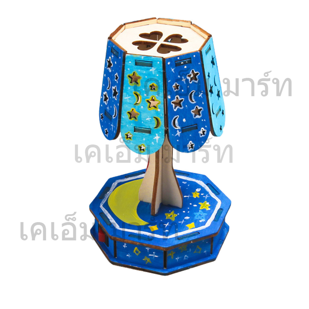 ชุดทดลองโคมไฟตั้งโต๊ะไม้ เรียนรู้วงจรไฟฟ้า สำหรับเด็ก STEM Lamp Kit รูปที่ 3
