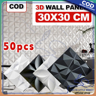 Wallpaper 3D PVC 50pcs 30x30cm – Panel Dinding & Langit-langit Cantik Berkualitas Tinggi