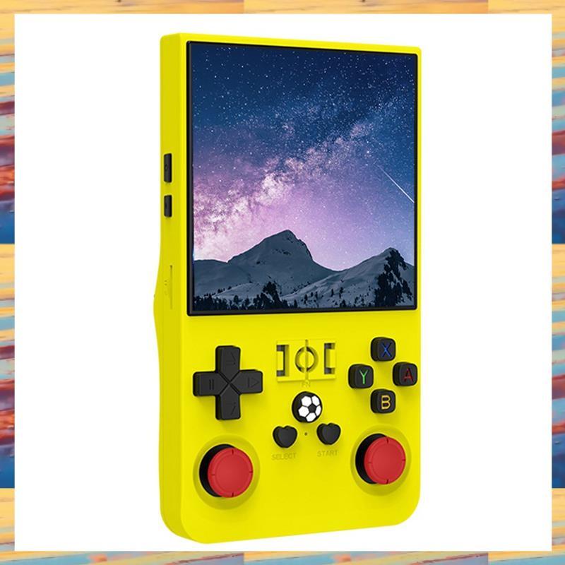 [LMQN] R36MAXคอนโซลเกมย้อนยุค 128GB 4.0 นิ้วหน้าจอIPSเครื่องเล่นวิดีโอมือถือแบบพกพาเกมก่อนหน้าสีเหลื