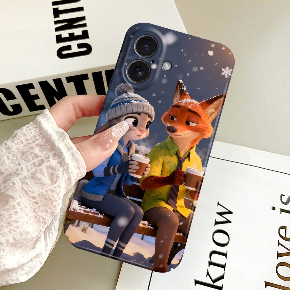 น่ารัก Judy Nick Couples Casing forGoogle PIXEL 10 7 7A 8 8A 9 9A PRO XL 5G Hard Film Cover Case FLJ