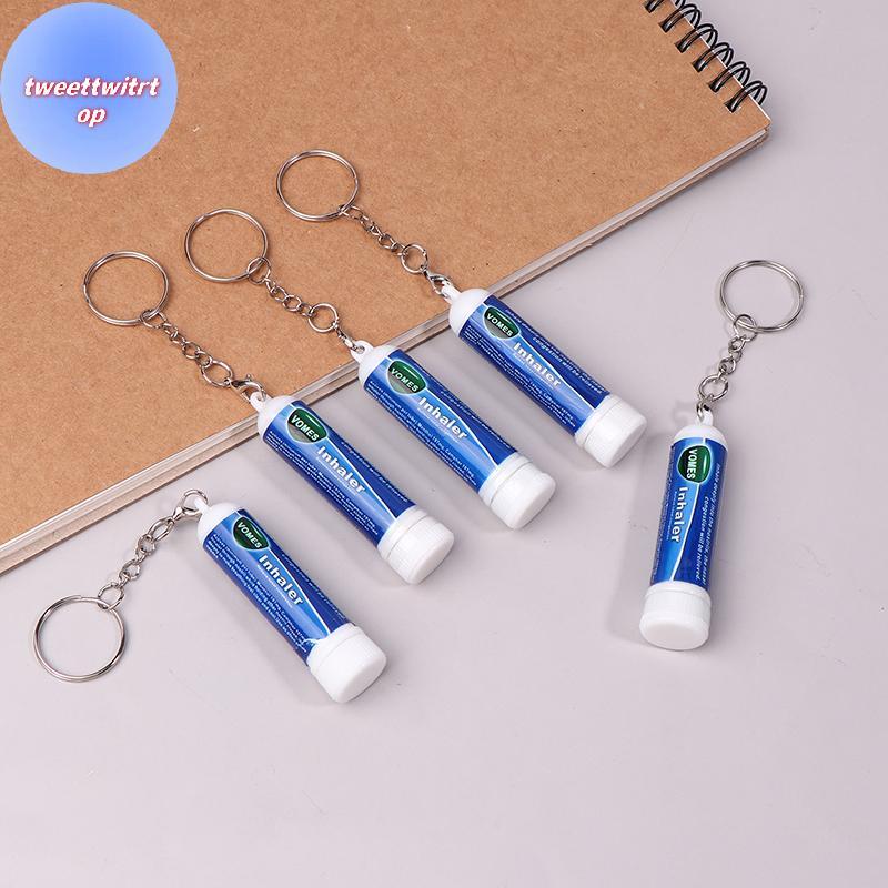 DOUSUN 5 ชิ้นจมูก Stick พวงกุญแจ Boosts Focus Inhaler หลอด Cooling Nasal Inhaler Aromatherapy Energy