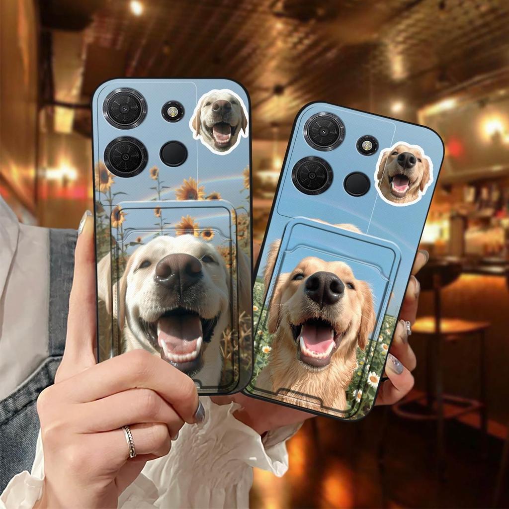 สุนัขปกหลังเคสโทรศัพท์สําหรับ TCL 503/T442M/T442A/T442J การ์ดกระเป๋าช่องใส่การ์ดกันน้ําป้องกันกรณีแม